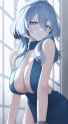 yande.re 1200897 amau_ako blue_archive dress halo moda_(mo_da_3) no_bra.jpg