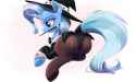 1581536__suggestive_trixie_solo_female_pony_mare_clothes_simple+background_unicorn_smiling_solo+female_white+background_plot_underhoof_butt_mouth+hol.png