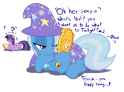 11135__suggestive_artist-colon-0r0ch1_trixie_twilight+sparkle_pony_unicorn_g4_bedroom+eyes_blushing_book_butt_dialogue_female_lesbian_looking+back_mare_mirror.png