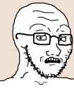 SoyBooru.com - 160965 - bald concerned disgusted glasses remastered scared stubble subvariant_soyak_(concerned) teeth template transparent_background variant_soyak.png