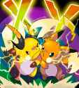 __raichu_mega_raichu_y_and_mega_raichu_x_pokemon_drawn_by_harlequinwaffles__sample-272353e0637b65b88b3a777076a60e36.jpg