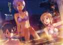 Konachan.com - 252536 abec bikini black_eyes black_hair braids breasts brown_eyes brown_hair kizmel long_hair male night short_hair snow swimsuit water yuuki_asuna.jpg